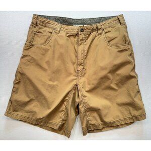 Cabela's Men's Cotton Hiking Shorts Flat Front Size 40 Brown Stretch Pockets